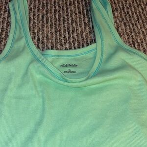 Wild Fable Light Green Ribbed Top